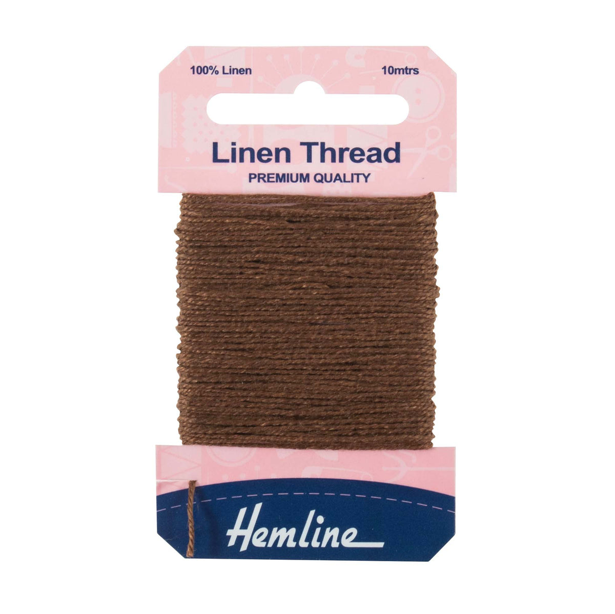 Hemline linen thread in brown