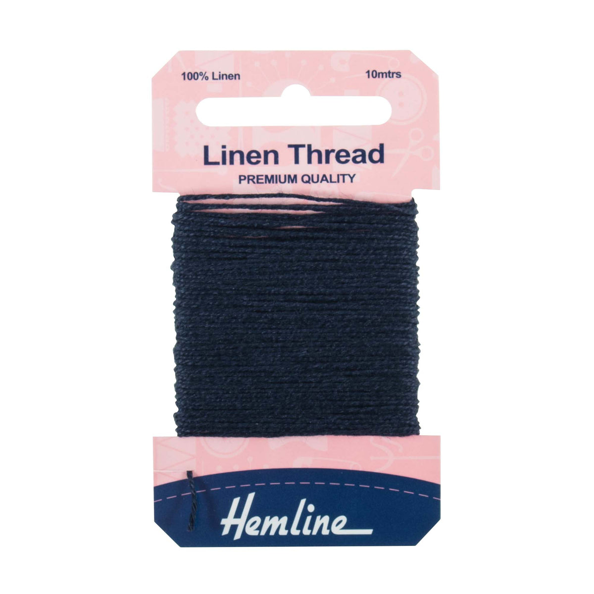 Hemline linen thread in navy