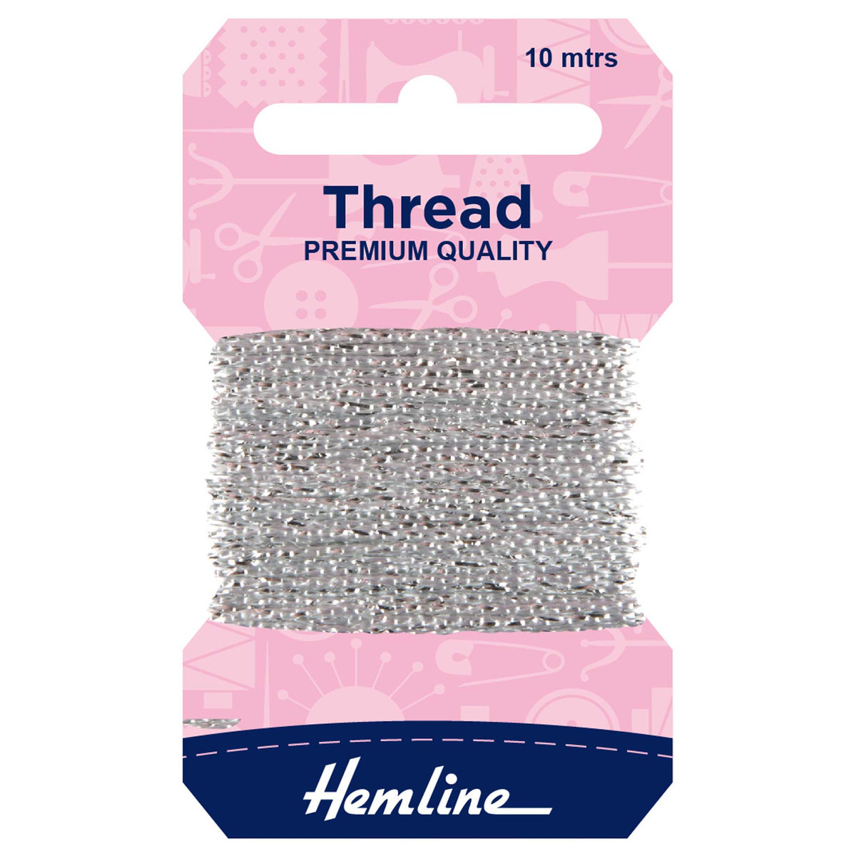 Reel of silver Hemline glitter thread