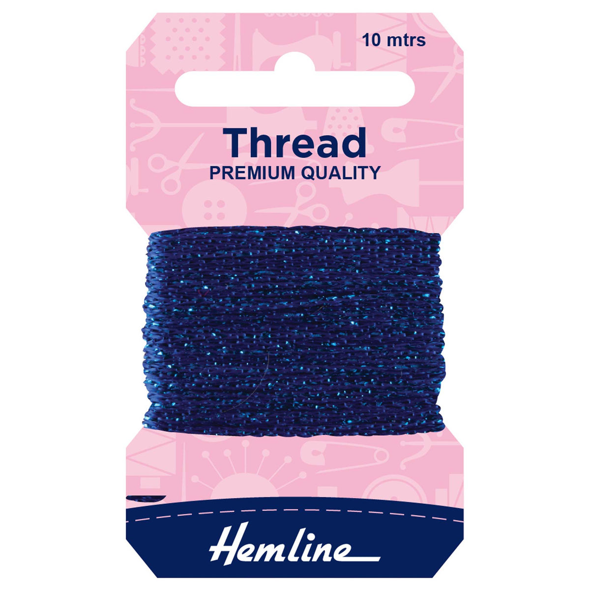 Reel of royal blue Hemline glitter thread
