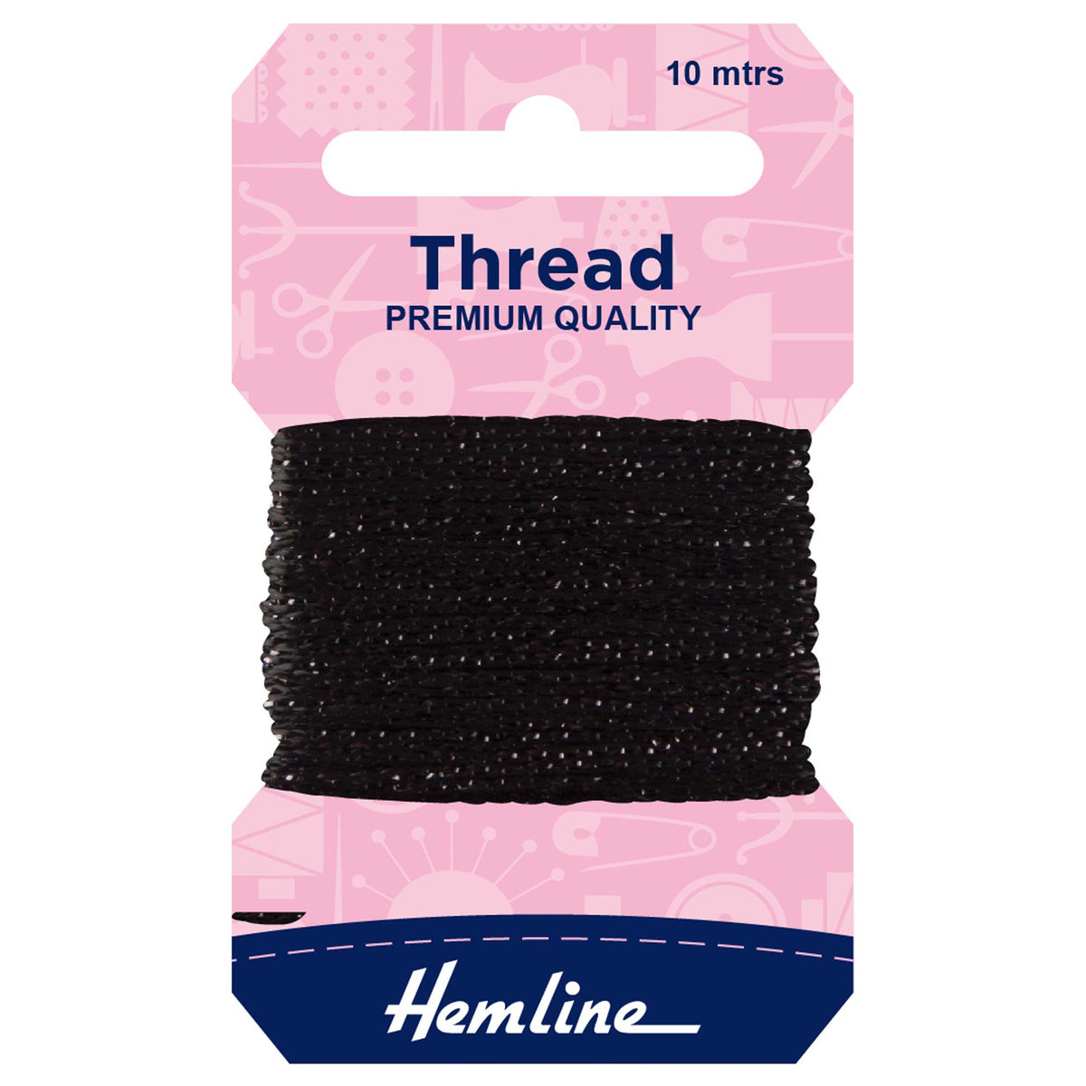 Reel of black Hemline glitter thread