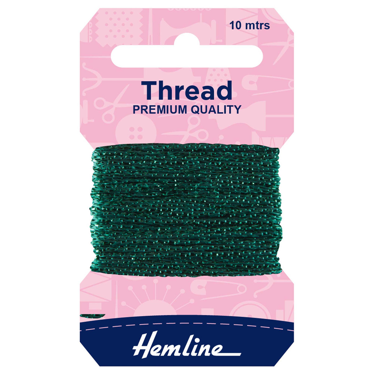 Reel of bottle green Hemline glitter thread