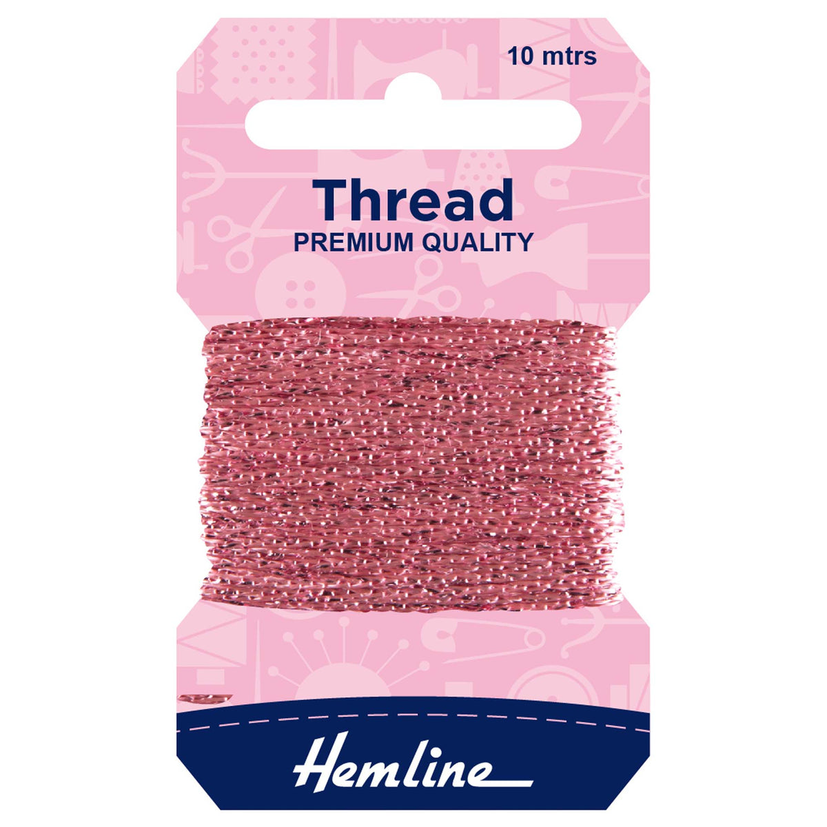 Reel of pink Hemline glitter thread