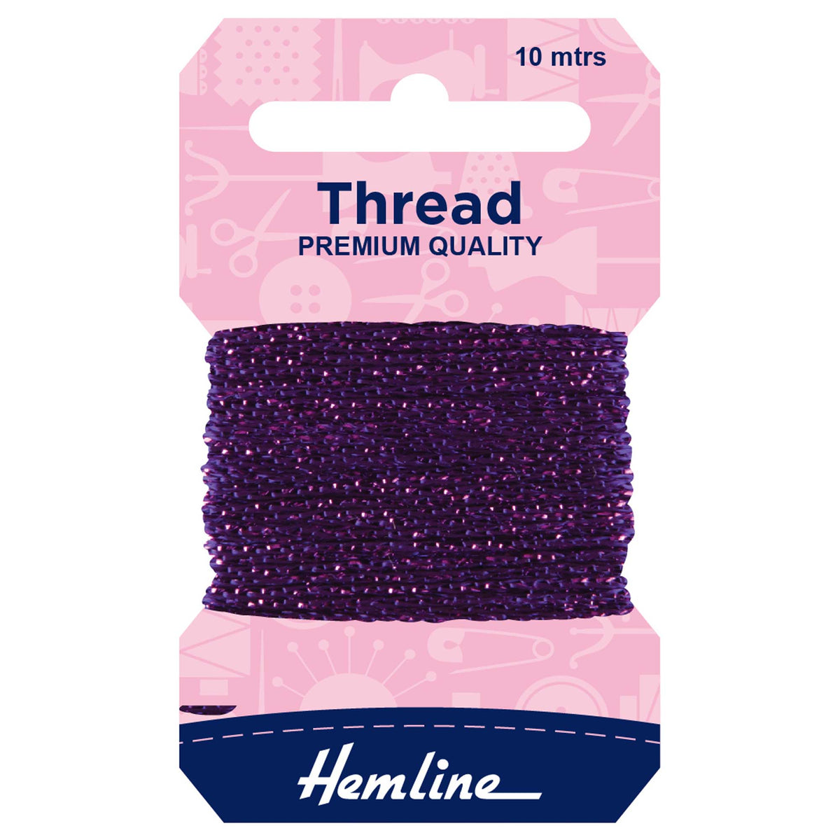 Reel of purple Hemline glitter thread