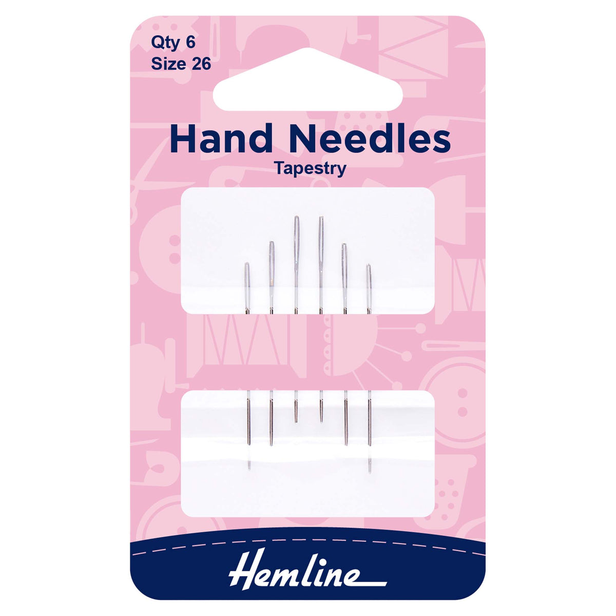 Hemline size 26 tapestry hand needles in retail packet