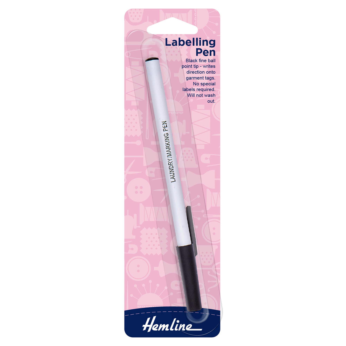 Hemline permanent ball point labelling pen