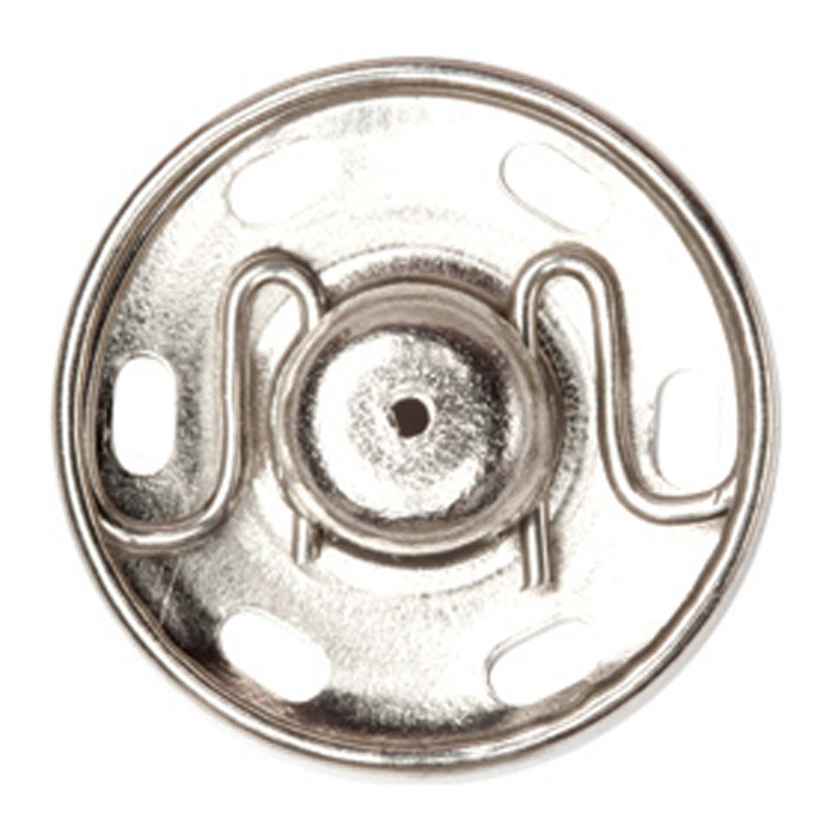 Hemline 21mm nickel sew-on snap fasteners on card