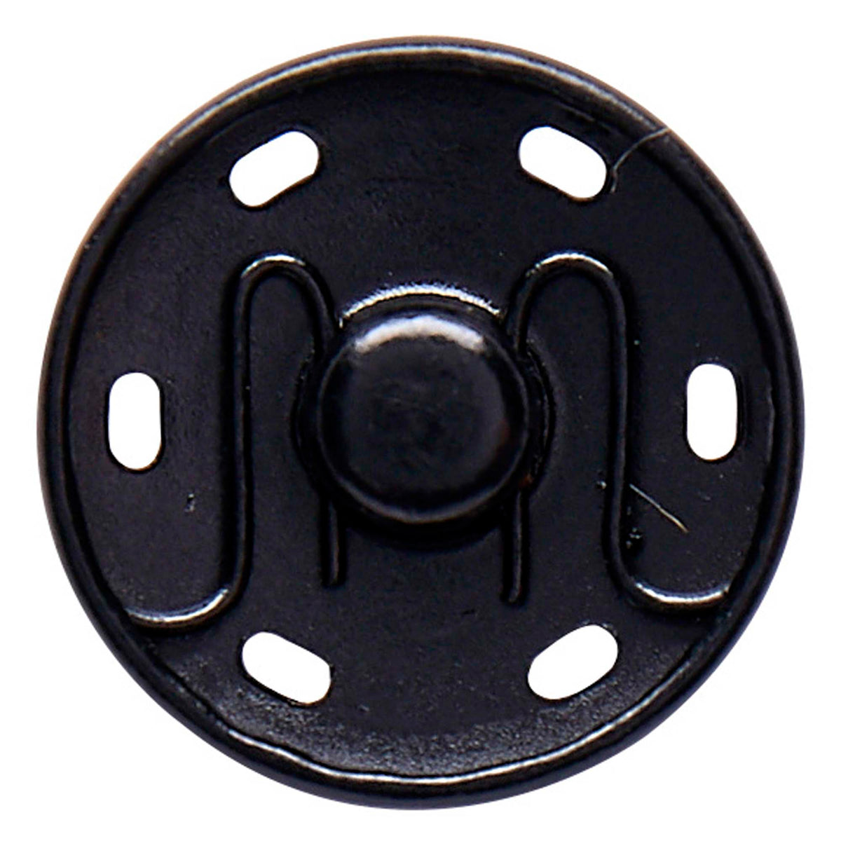 Black 30mm sew-on snap fasteners in Hemline packaging
