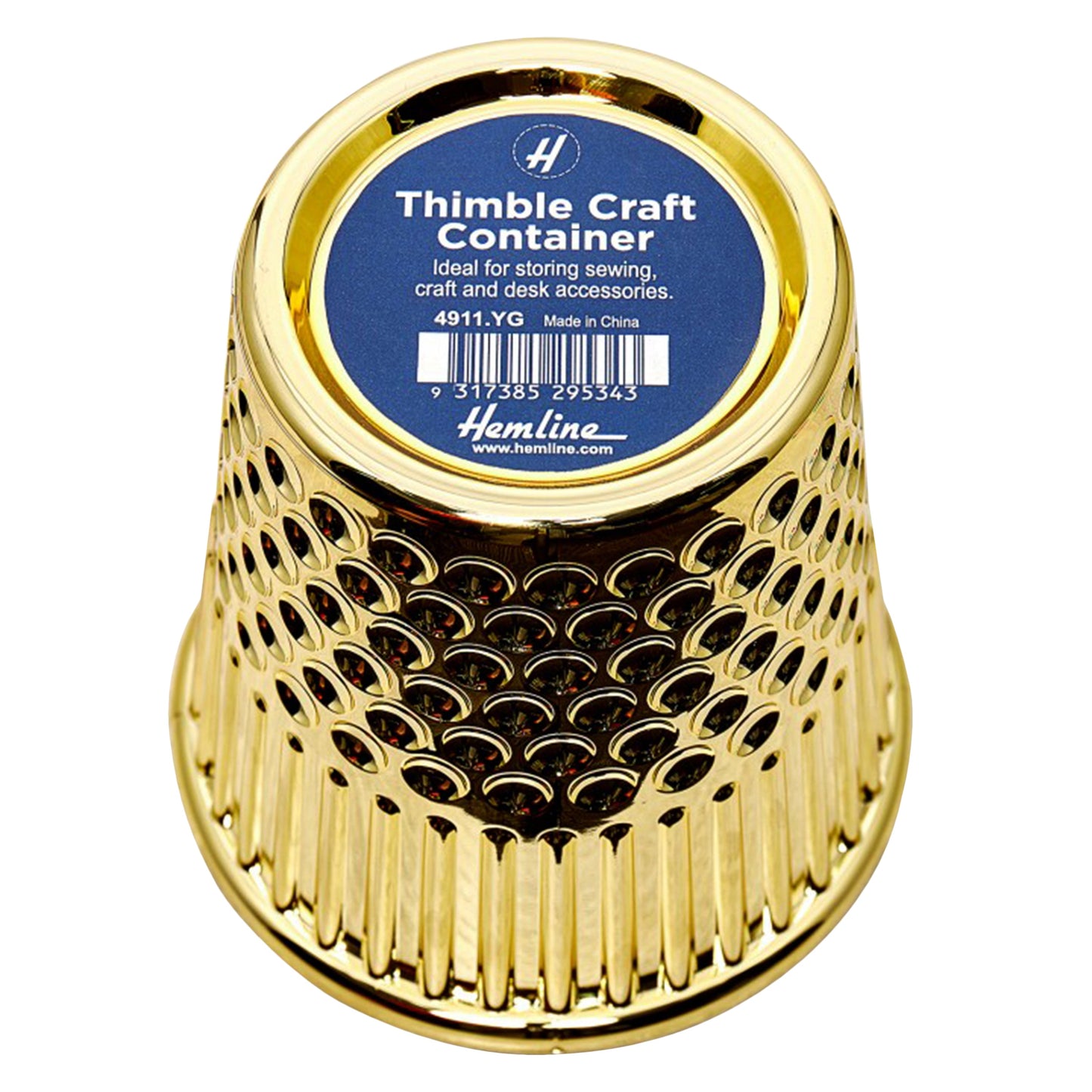 Thimble, Desk Craft Organiser, Yellow Gold