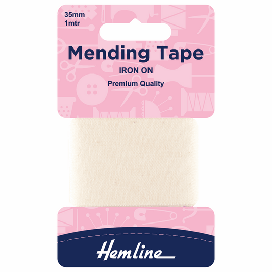 Hemline Cream Iron-On Mending Tape - 100cm x 38mm