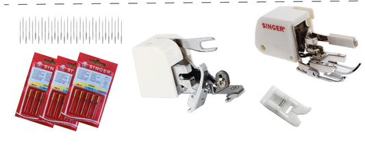 Singer Heavy Duty Sewing Accessory Bundle - Needle packs, Walking Foot, Side Cutter and more - worth over £100