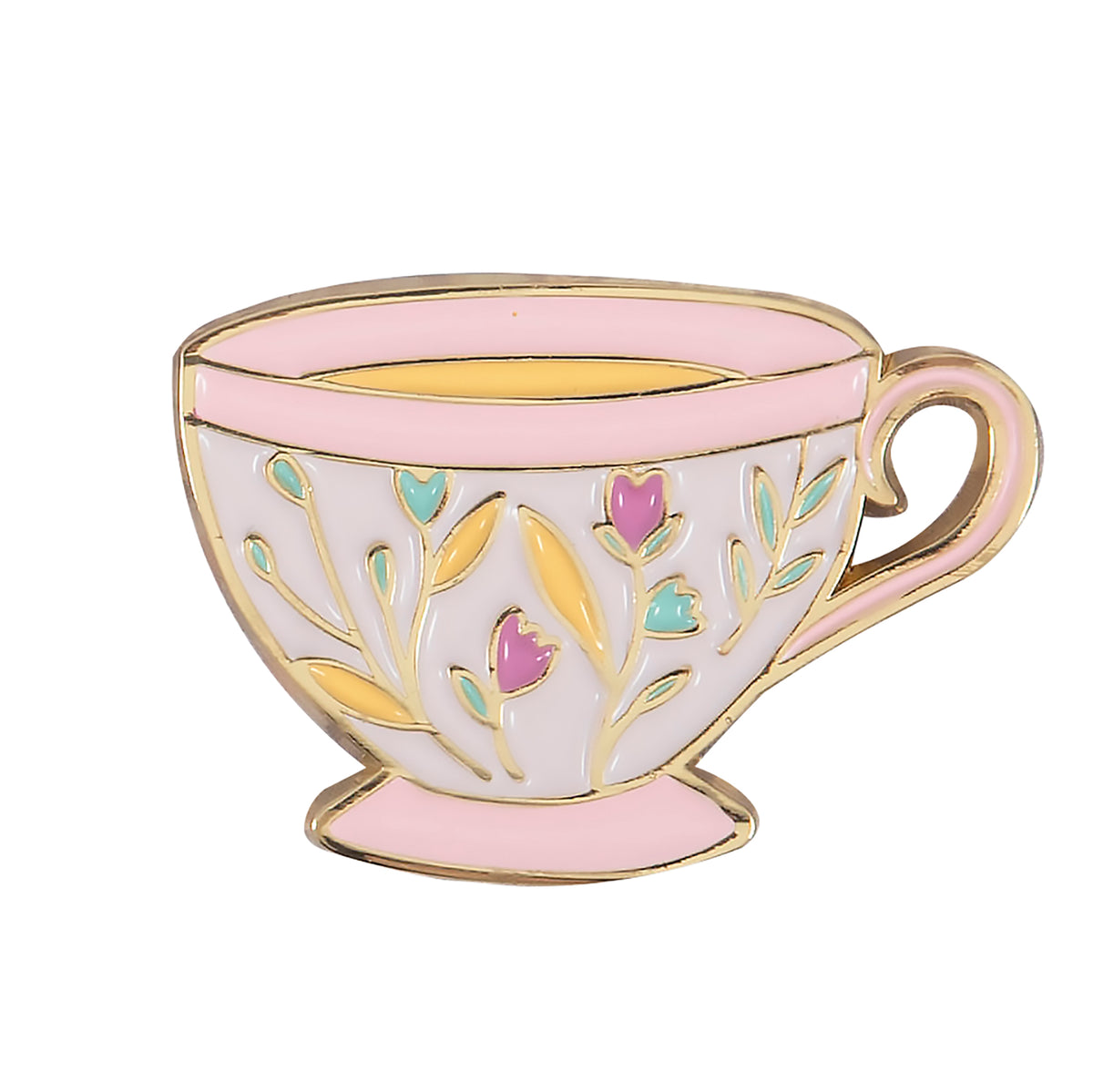 Enamel teacup magnetic needle minder