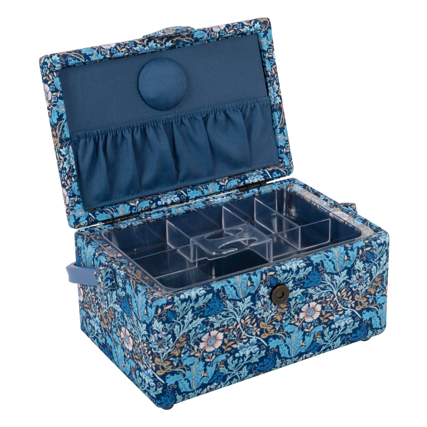 Woodblock Floral Sewing Box - Medium