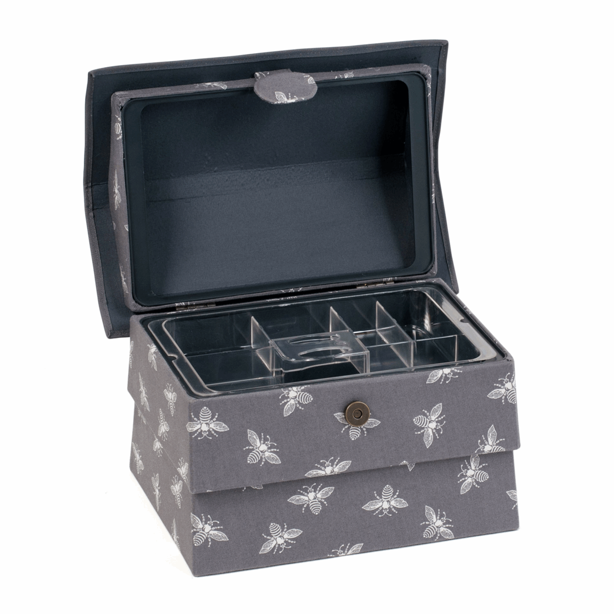 Bee Hive Sewing Box - Grey Bees