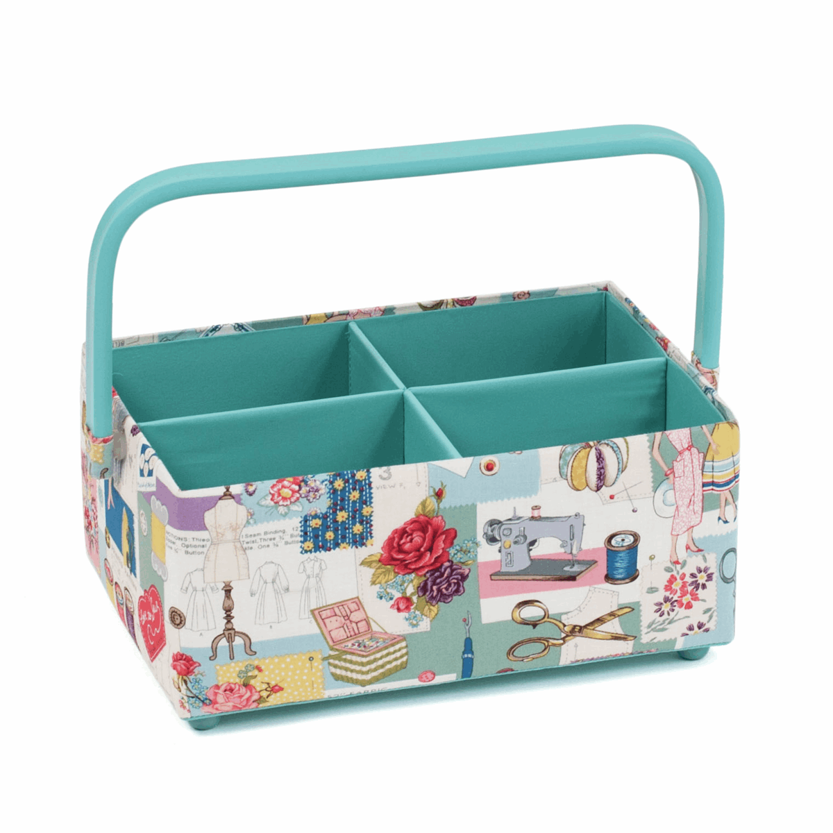 Sew Retro Craft Organiser with PVC Handle - Small
