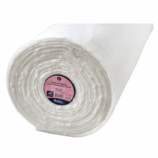 Hemline White Soft Fusible Iron-On Wadding - 30m x 90cm