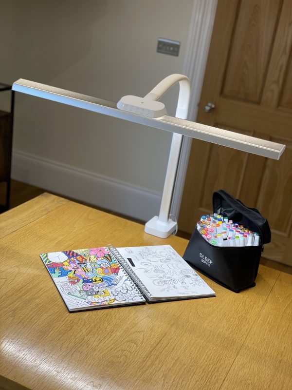 Native Lighting - White Task Lamp XL (auto adjust brightness with long reach arm) - Deal of the day