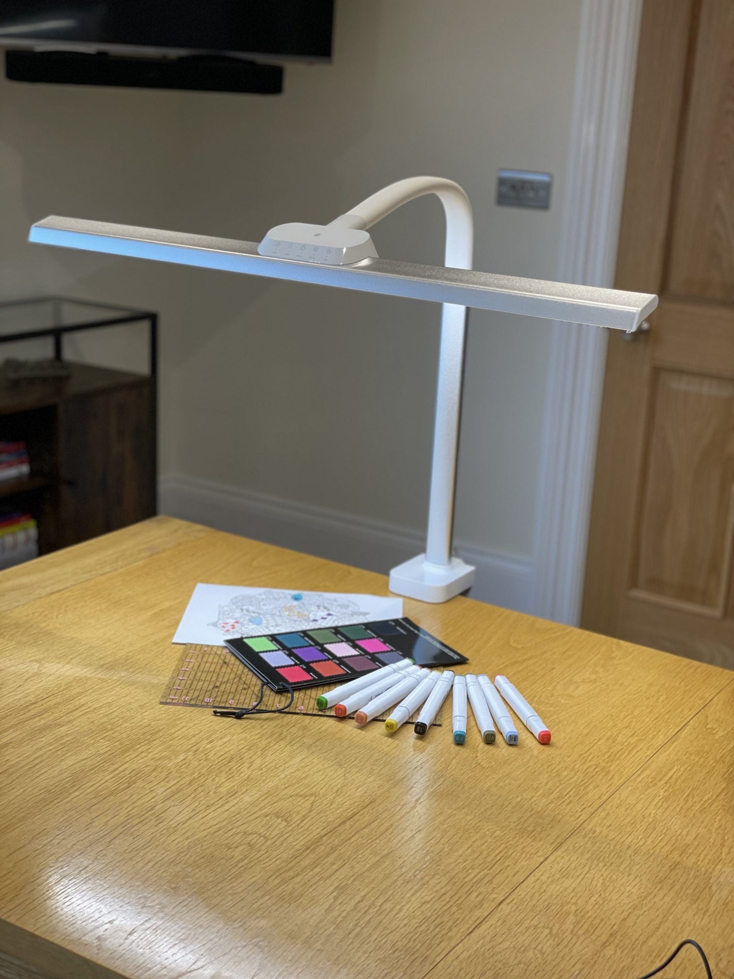 Native Lighting - White Task Lamp XL (auto adjust brightness with long reach arm) - Deal of the day