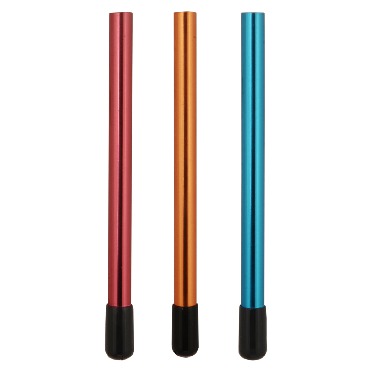 Three circular knitting needle protector tubes
