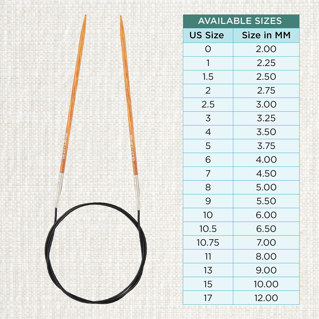 KnitPro Dreamz 3mm birch wood fixed circular knitting needle with 40cm cable