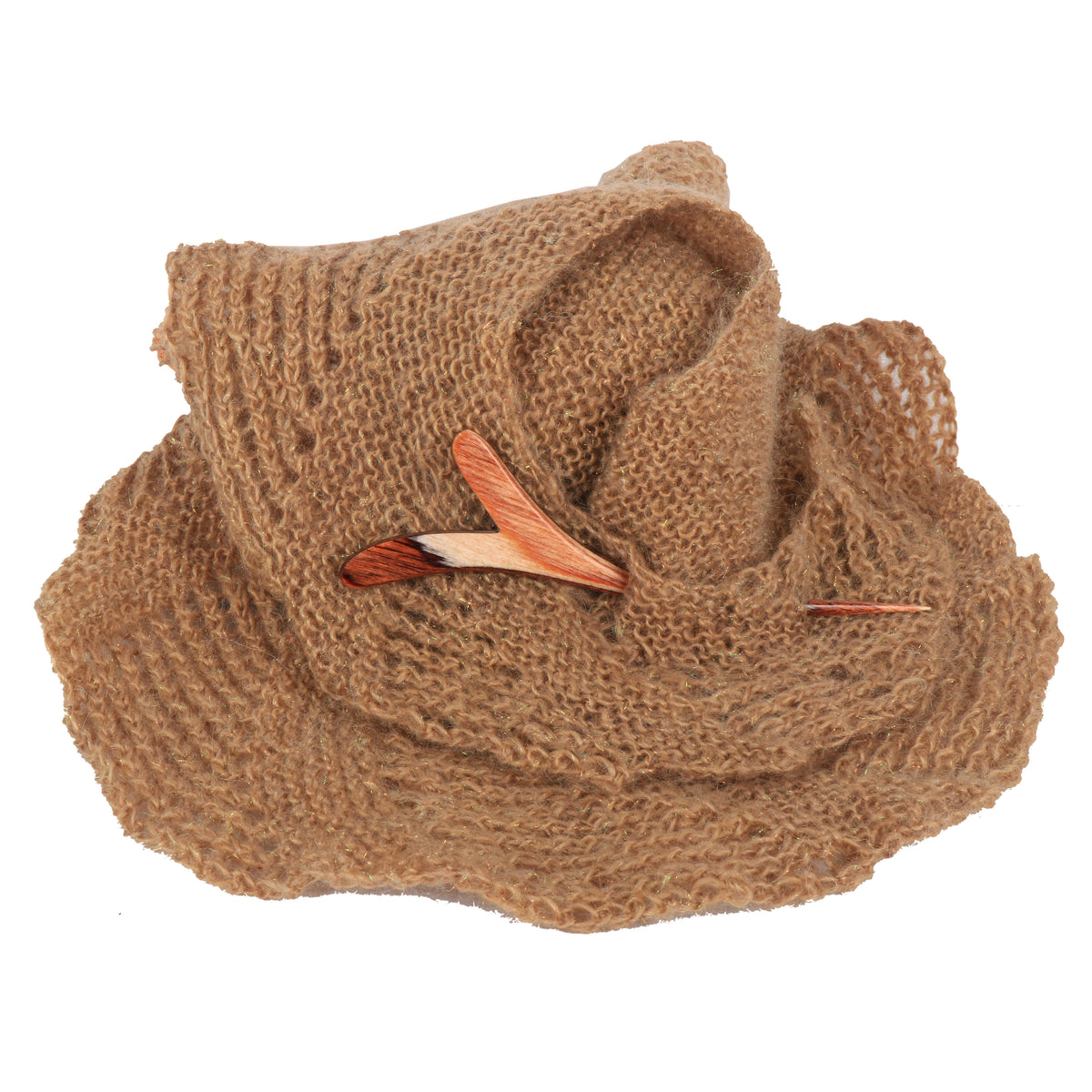 KnitPro Symfonie Flora wooden shawl pin, Twig design