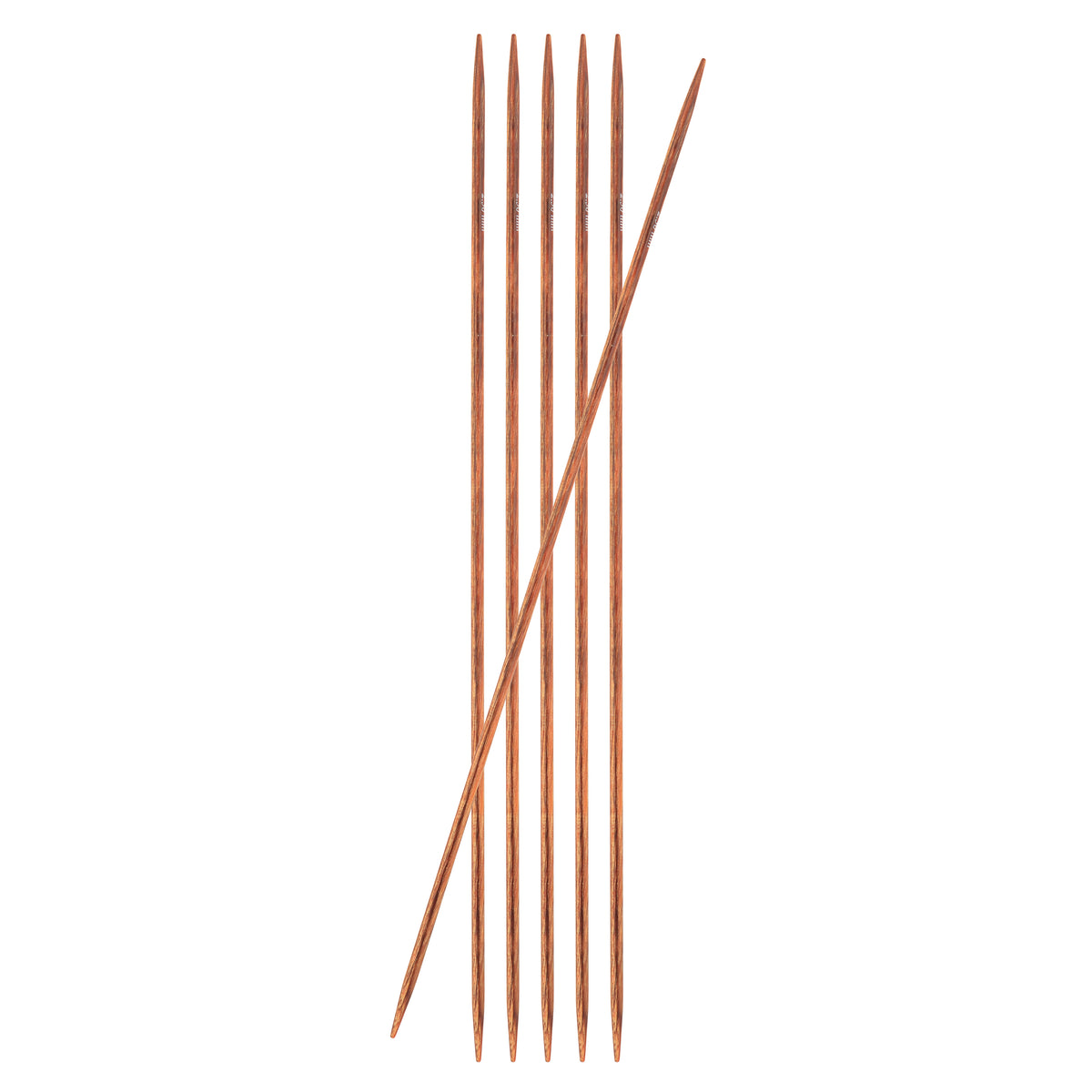 Set of 6 KnitPro Ginger 3mm tinted wooden double-pointed knitting needles