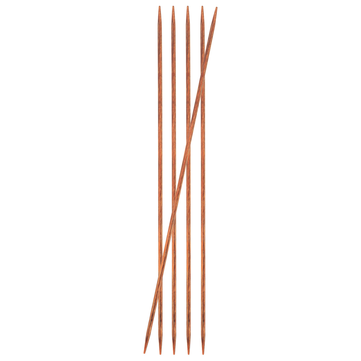 Set of 5 KnitPro Ginger 4mm tinted wooden double-pointed knitting needles