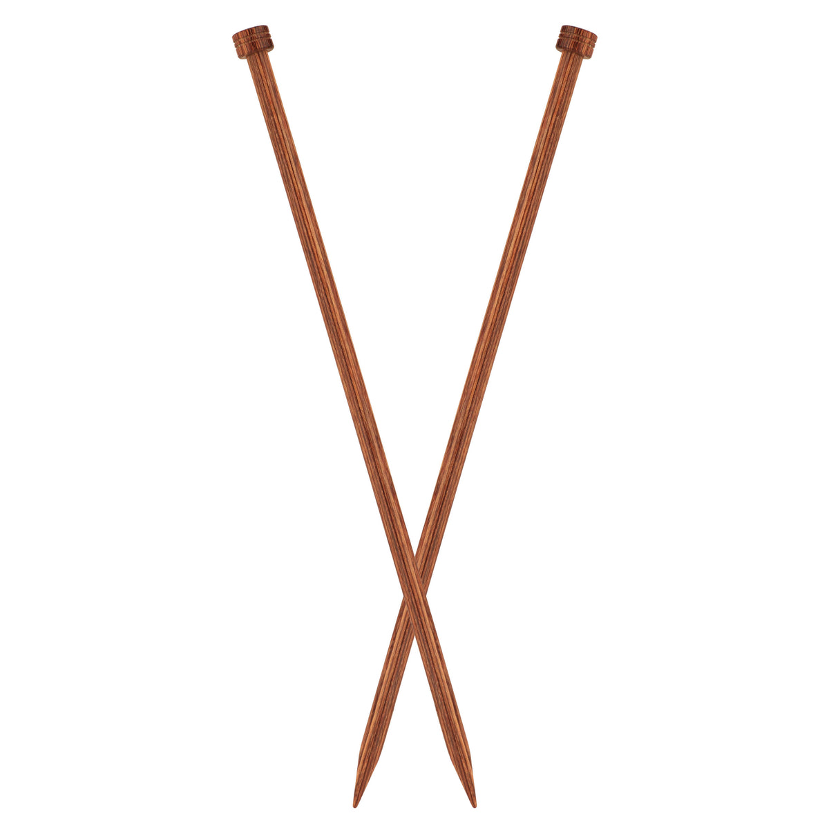 Pair of KnitPro Ginger wooden single point knitting needles, 30cm, 7mm