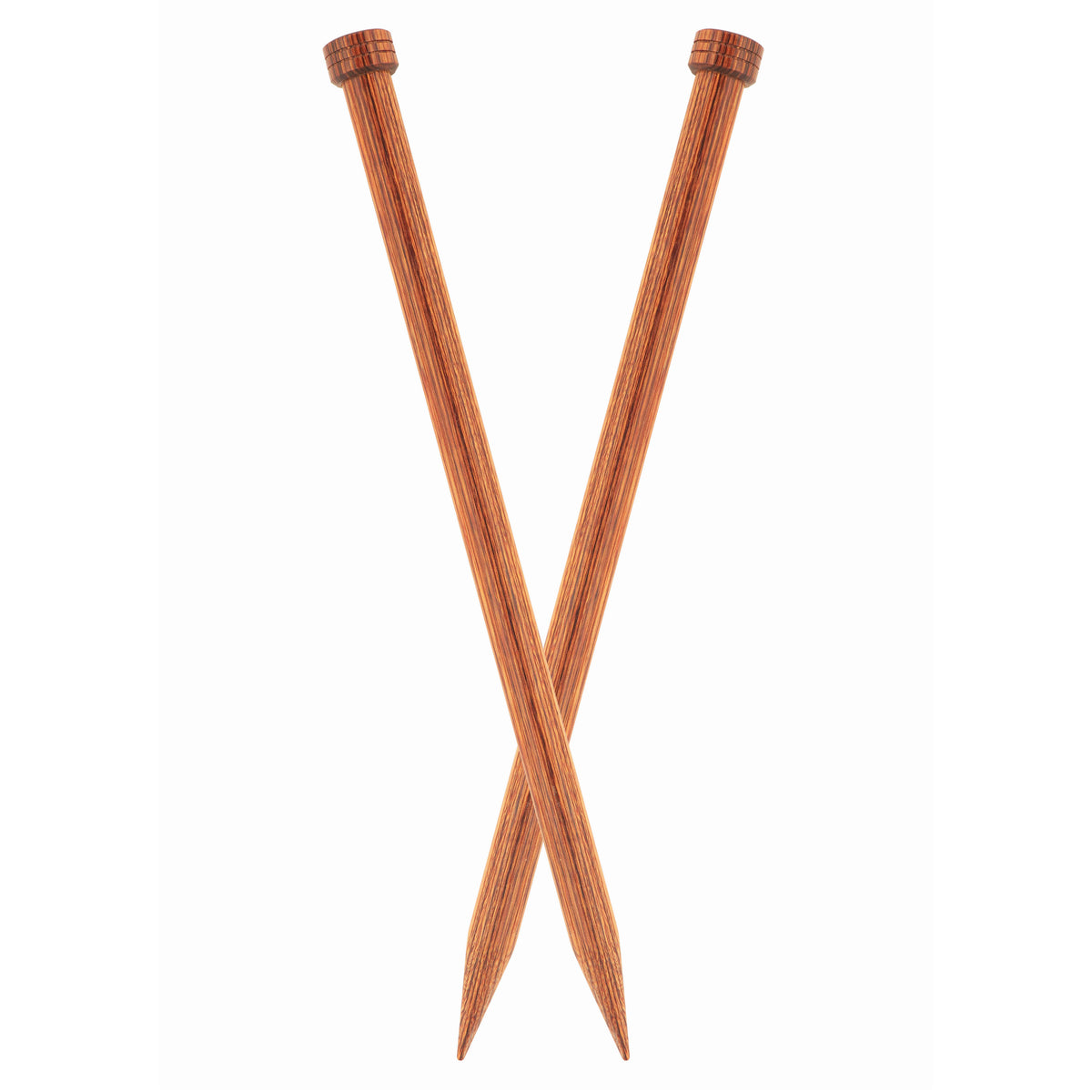 Pair of KnitPro Ginger wooden single point knitting needles, 30cm, 10mm