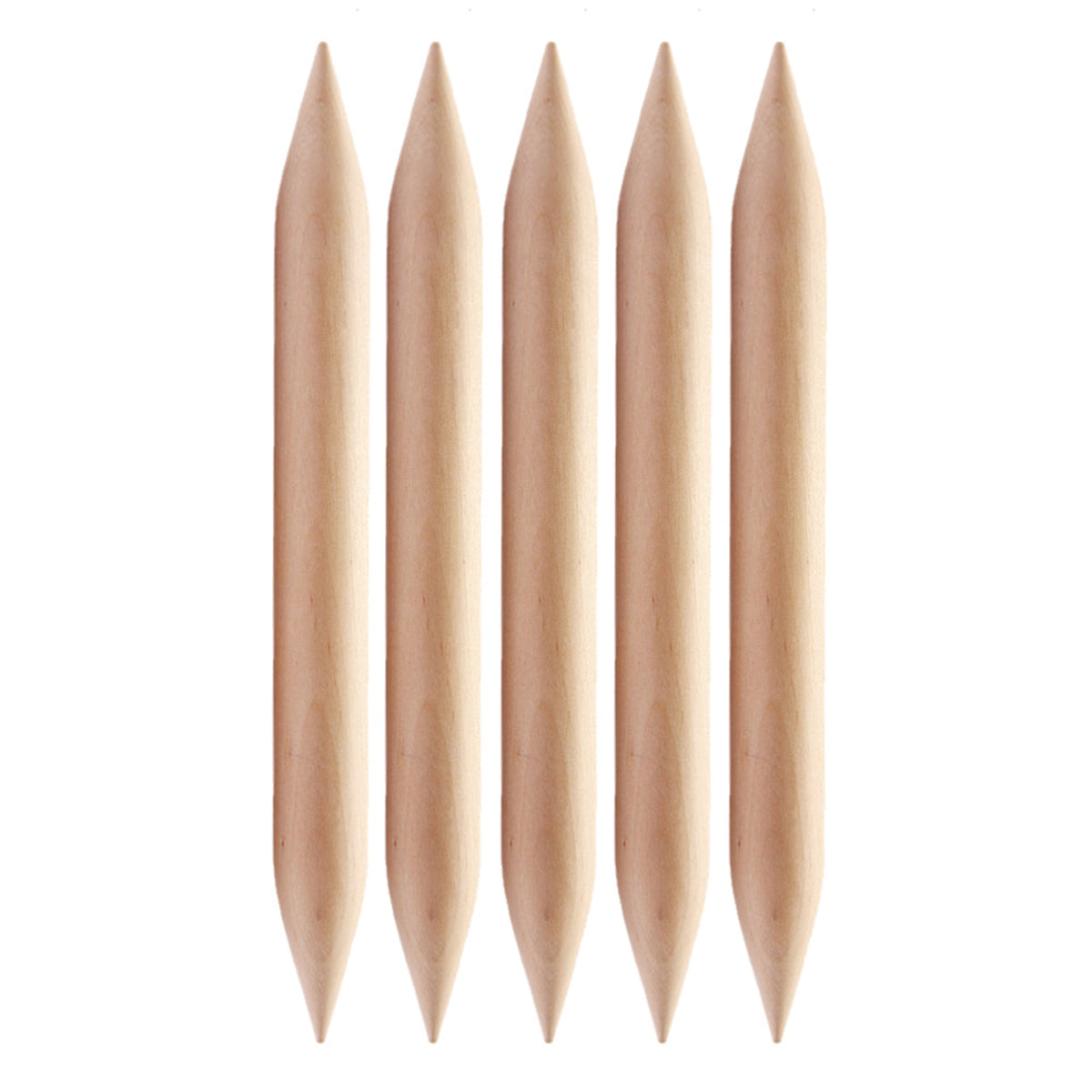Set of 5 KnitPro Jumbo Birch birch double-pointed knitting needles, 25mm