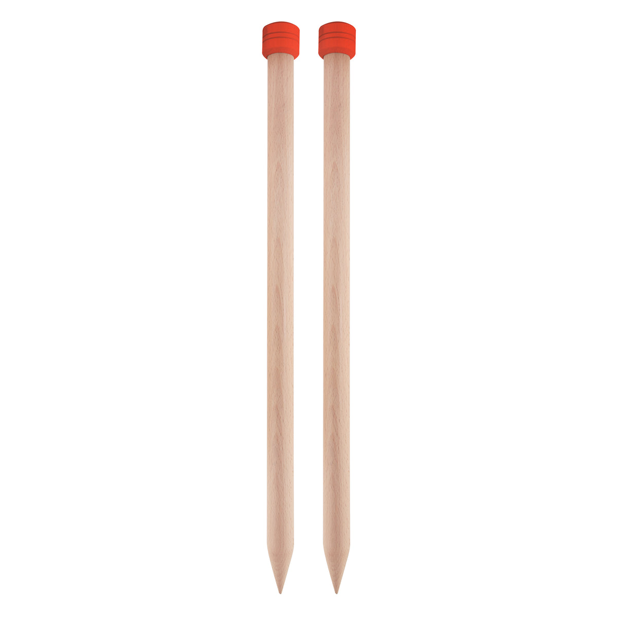 Pair of KnitPro Jumbo Birch birch single-pointed knitting needles, 20mm