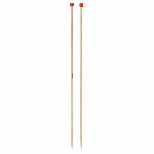 KnitPro 'Basix Birch' Single-Ended Knitting Pins - 25cm x 4.00mm