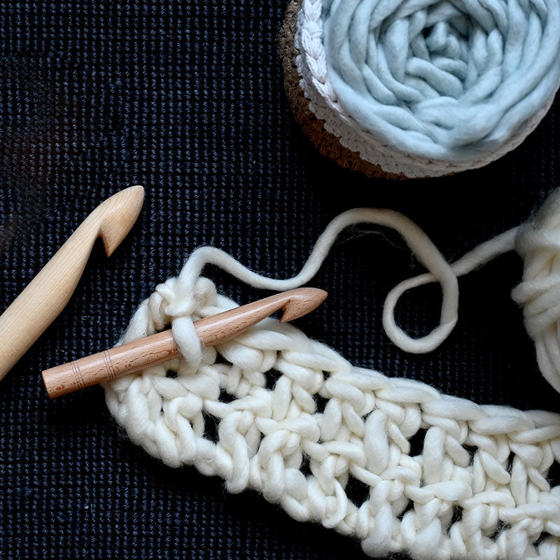 KnitPro Basix 25mm wooden crochet hook