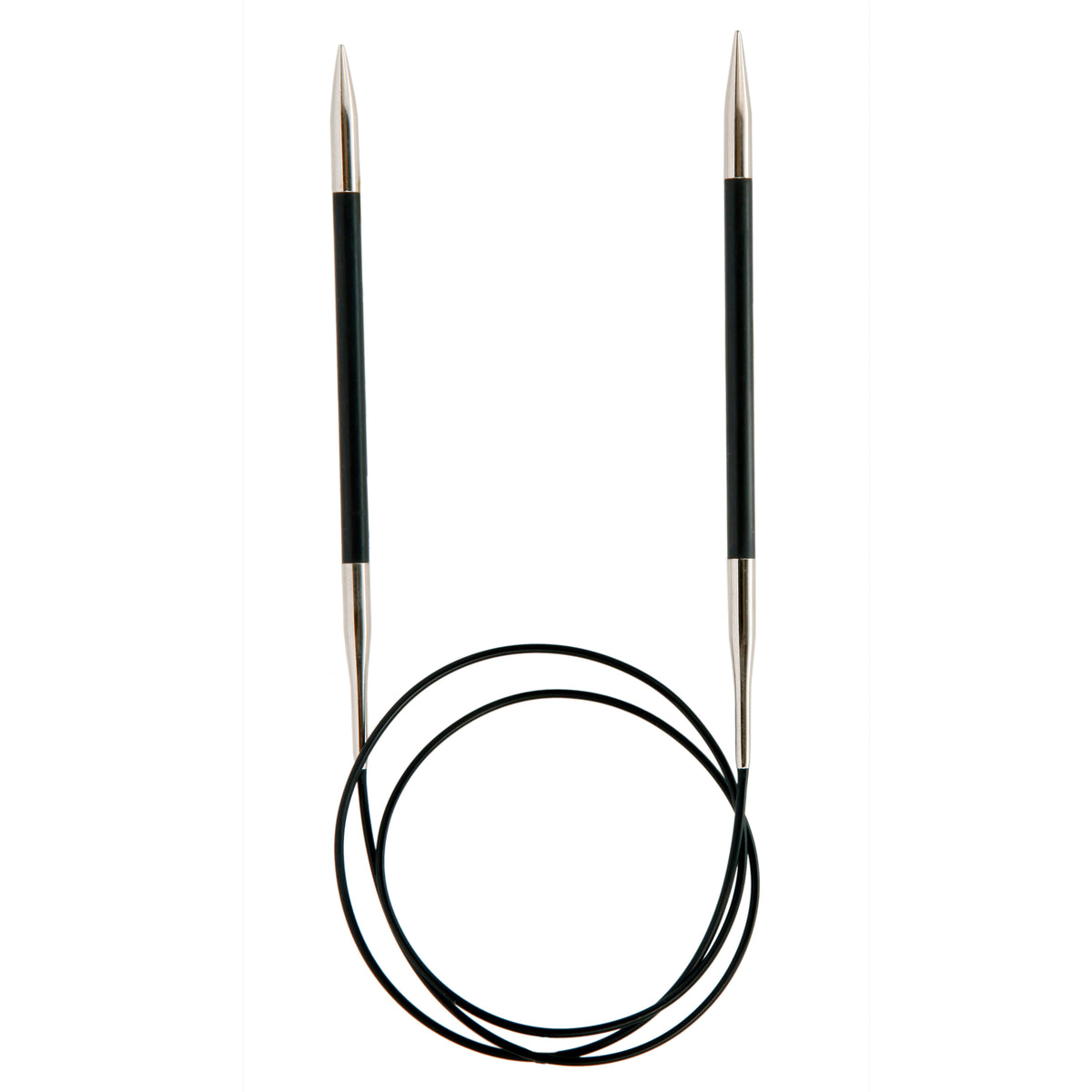 KnitPro Karbonz 2.5mm 40cm fixed circular knitting needle with black carbon fibre tips