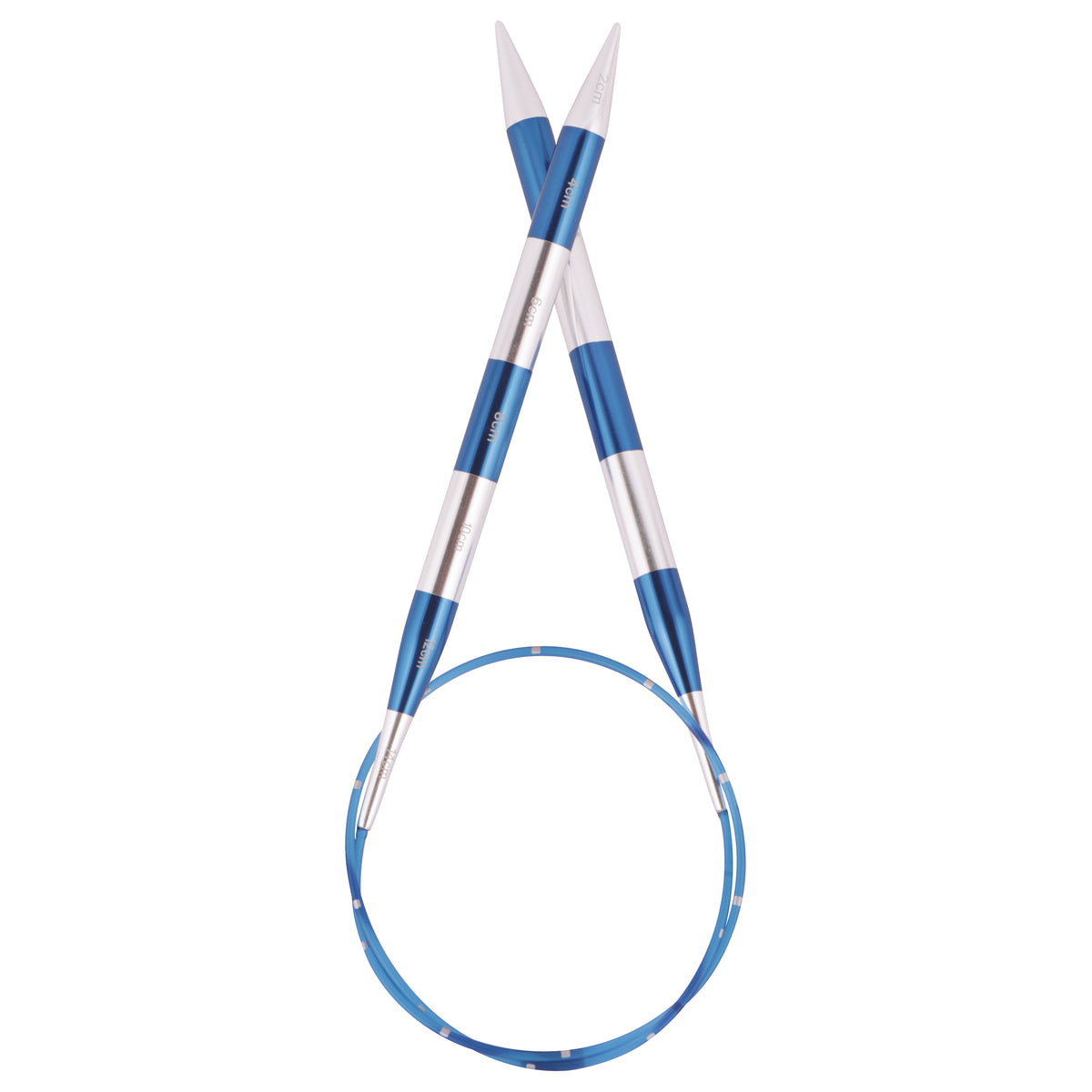 KnitPro Smart Stix 9mm fixed circular knitting needle, 60cm, blue