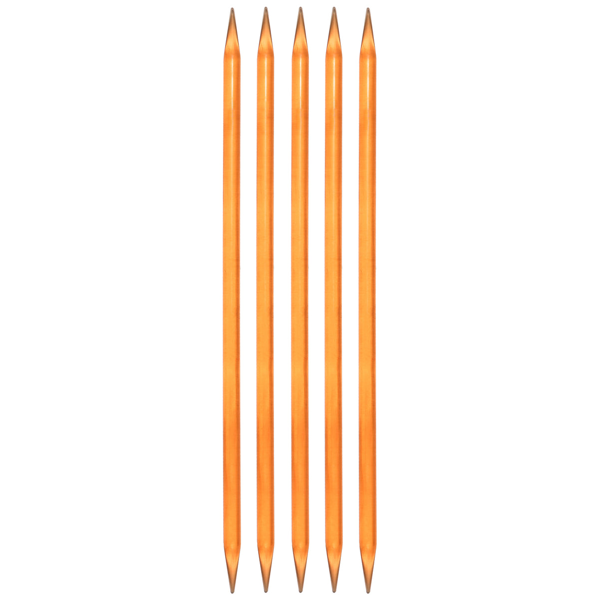 Set of five colourful KnitPro Trendz acrylic double-pointed knitting needles, 20cm x 10mm