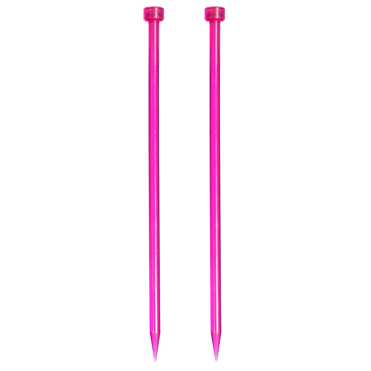 Pair of KnitPro Trendz 8mm acrylic single point knitting needles, 25cm