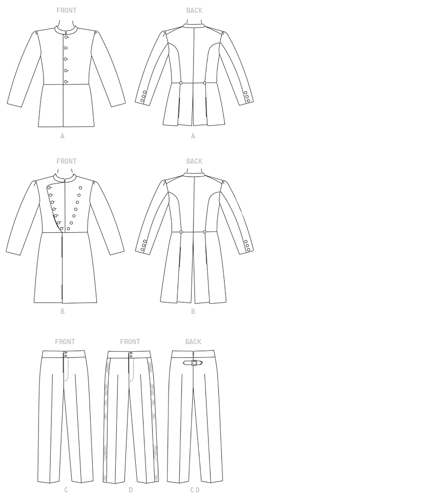 McCall's M4745 men's costume coat sewing pattern envelope