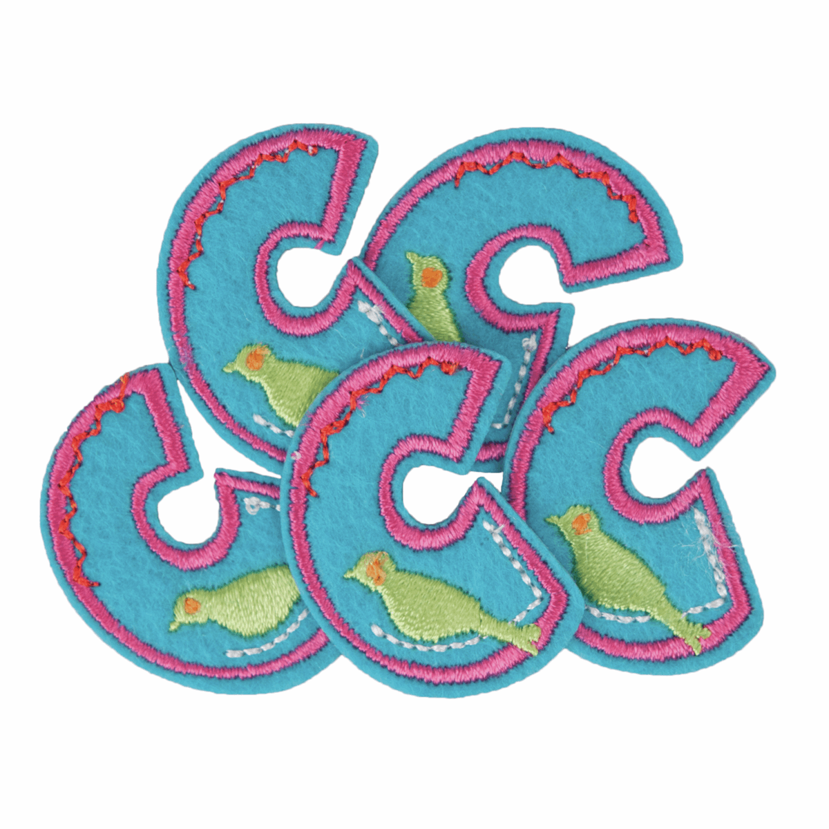 Iron-On/Sew On Alphabet Motif Patch - Letter C