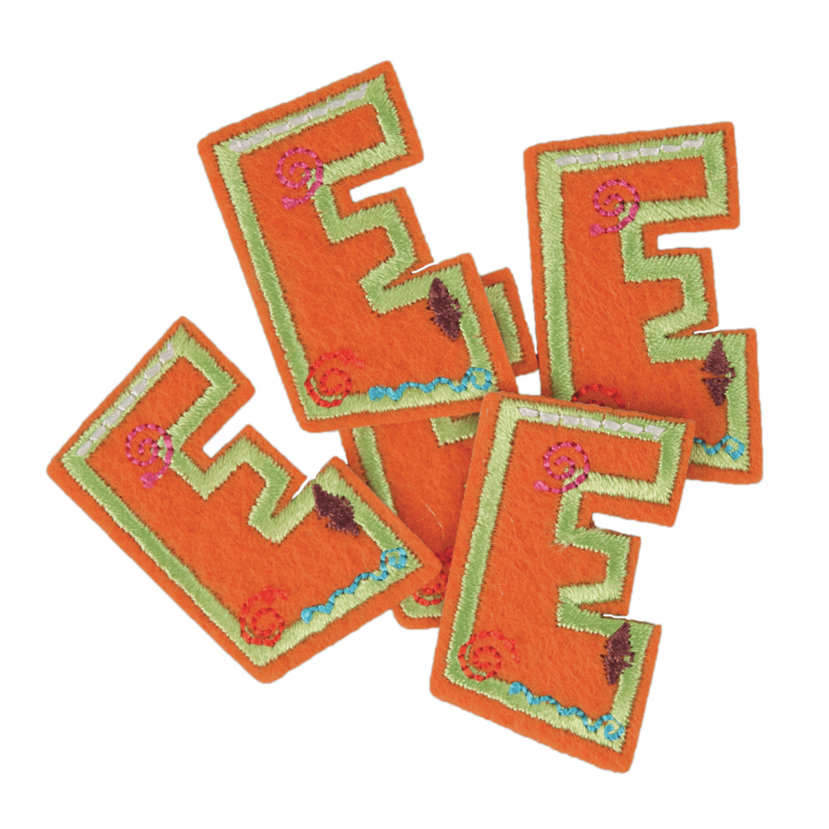 Iron-On/Sew On Alphabet Motif Patch - Letter E
