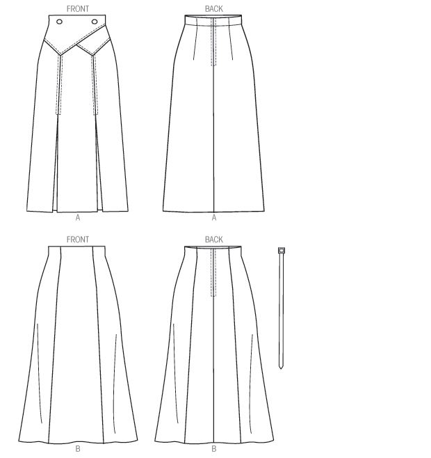 McCall's M6993 skirt sewing pattern envelope