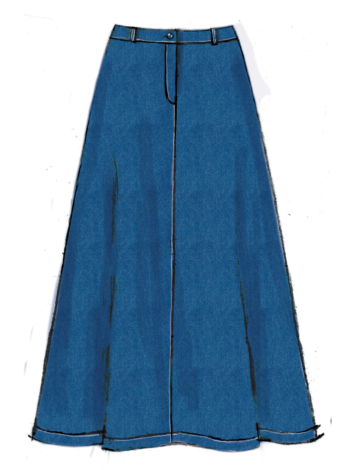 McCall's M7475 sewing pattern envelope showing semi-fitted skirts, shorts and culottes