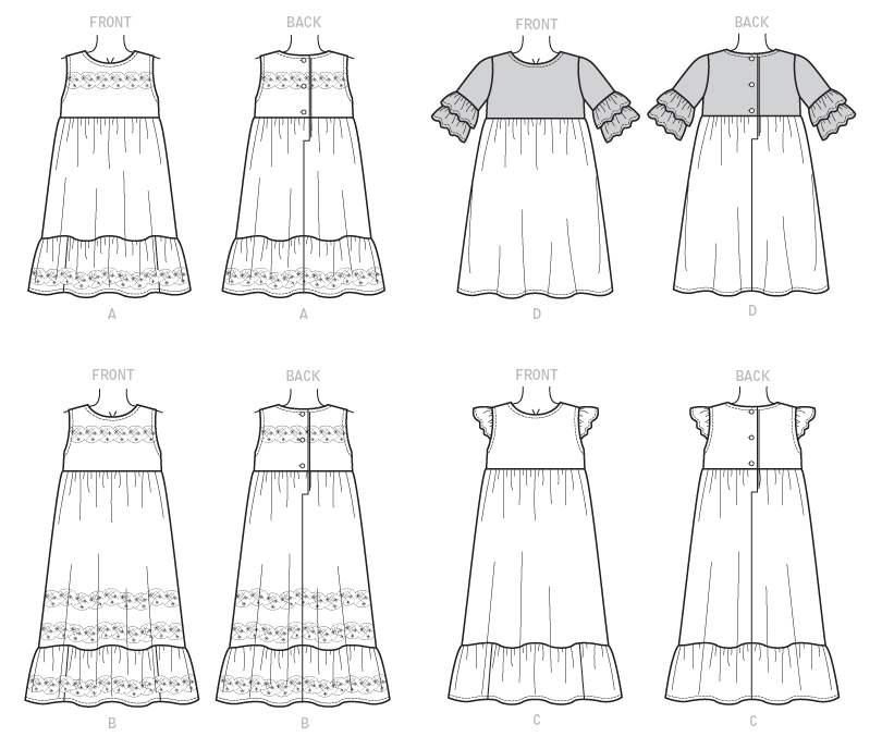 McCall's M7558 sewing pattern envelope showing dress designs