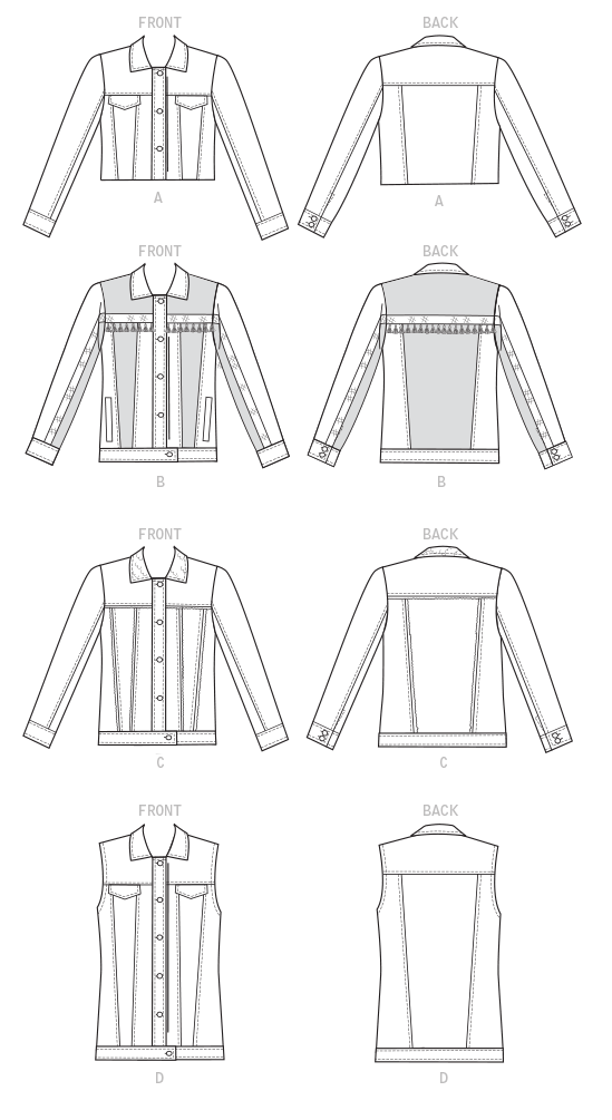 McCall's M7729 sewing pattern envelope for the women's button front jacket and waistcoat