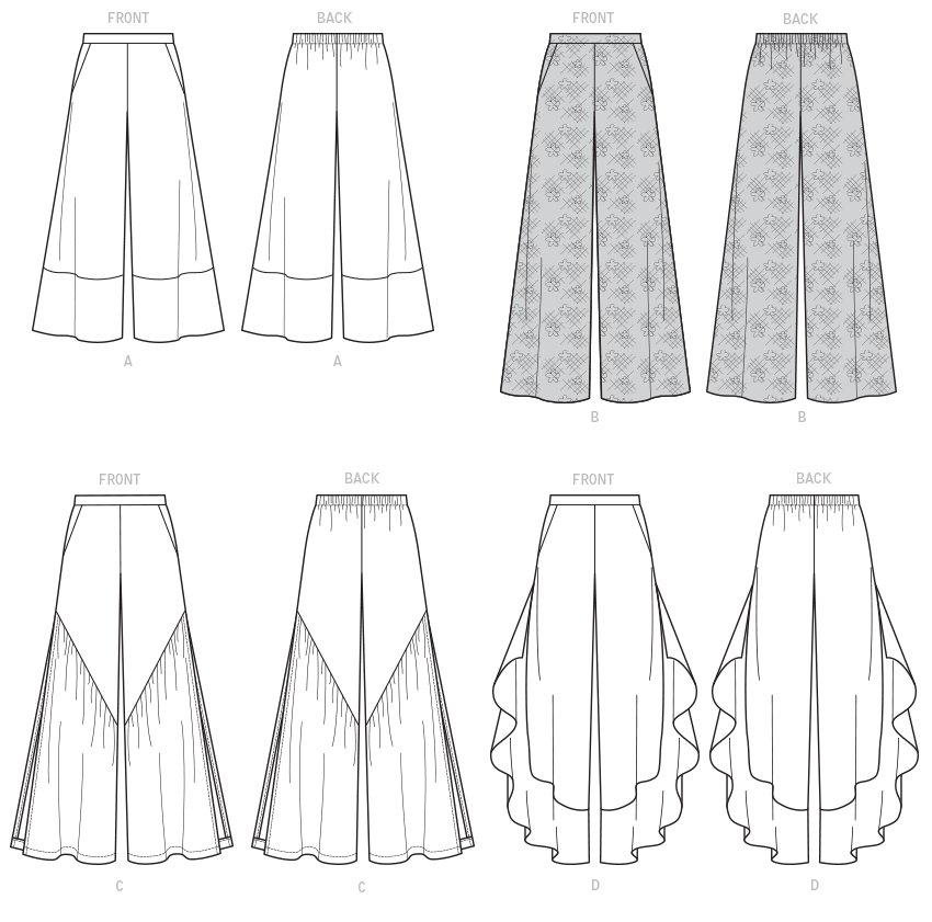McCall's M7786 sewing pattern envelope for the women's pull-on trousers