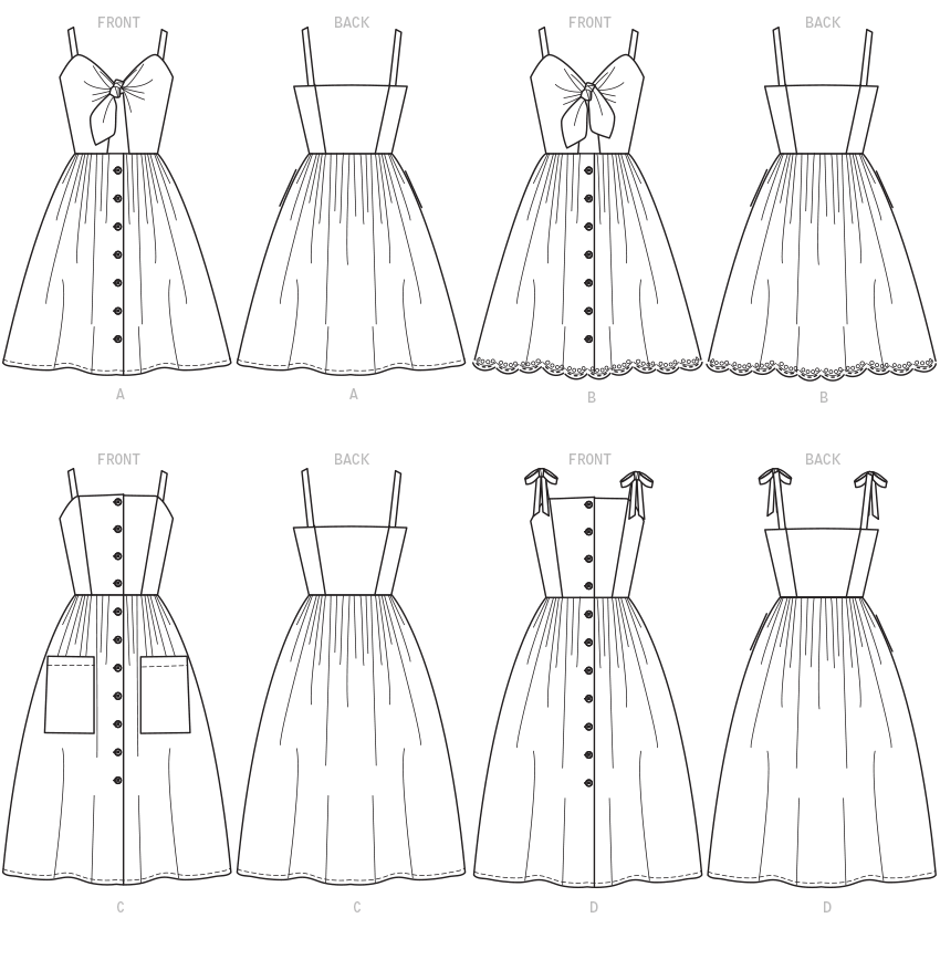 McCall's M7950 sewing pattern envelope showing dress