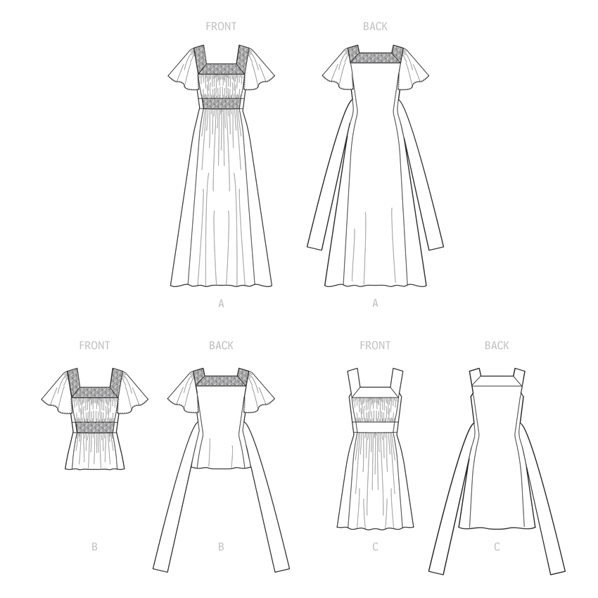 McCall's M8258 sewing pattern envelope showing vintage 1975 dress designs