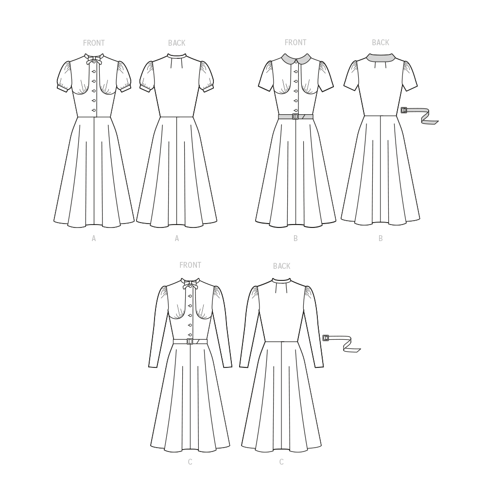 McCall's M8338 sewing pattern envelope showing 1930s vintage dress