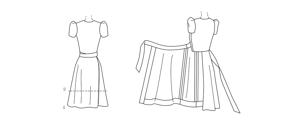 McCall's M8379 sewing pattern envelope showing a vintage 1970s-style wrap dress