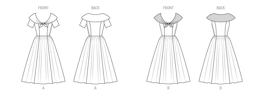McCall's M8539 sewing pattern envelope showing vintage Laura Ashley dress